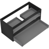 Corps de meuble sous-lavabo Mexen Box-A 100 cm, 2 tiroirs, noir mat - 91AX0-1000-470-2-71