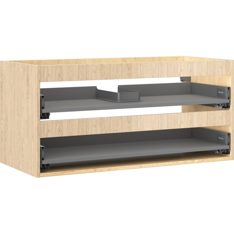Mexen Box-A corps de meuble sous-lavabo 100 cm, 2 tiroirs, chêne - 91AX0-1000-470-2-81
