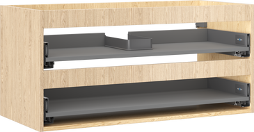 Mexen Box-A corps de meuble sous-lavabo 100 cm, 2 tiroirs, chêne - 91AX0-1000-470-2-81
