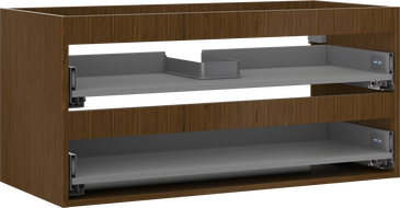 Mexen Box-A corps de meuble sous-lavabo 100 cm, 2 tiroirs, noyer - 91AX0-1000-470-2-86
