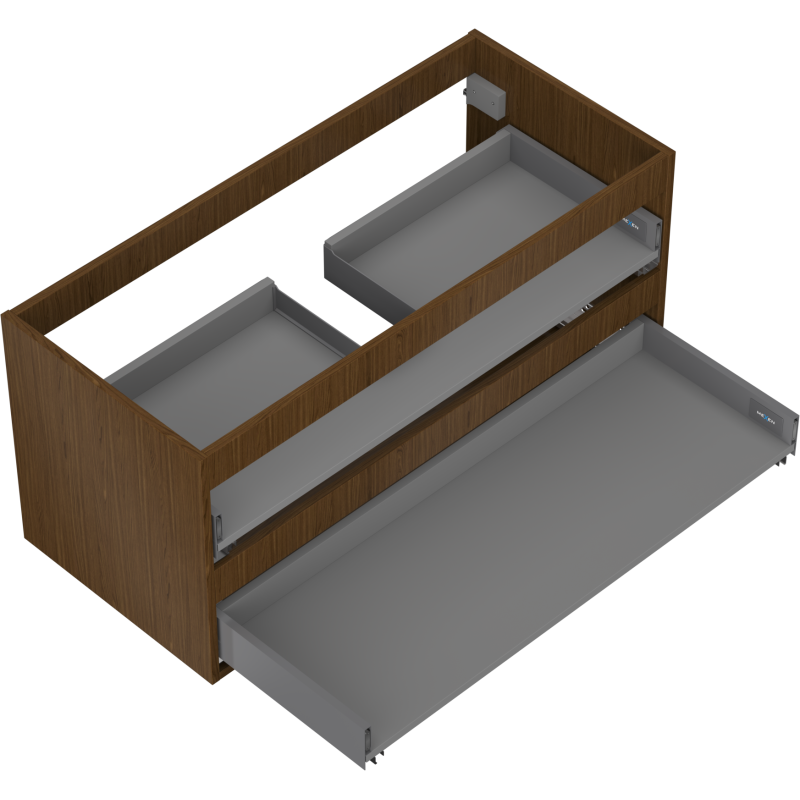 Mexen Box-A corps de meuble sous-lavabo 100 cm, 2 tiroirs, noyer - 91AX0-1000-470-2-86