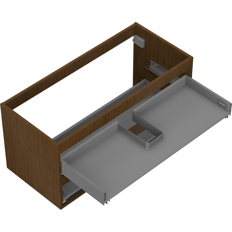 Mexen Box-A corps de meuble sous-lavabo 100 cm, 2 tiroirs, noyer - 91AX0-1000-470-2-86