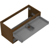 Mexen Box-A corps de meuble sous-lavabo 100 cm, 2 tiroirs, noyer - 91AX0-1000-470-2-86