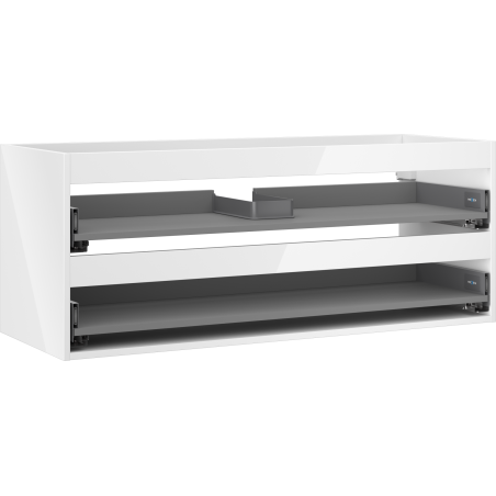 Mexen Box-A corps de meuble sous-lavabo 120 cm, 2 tiroirs, blanc brillant - 91AX0-1200-470-2-00