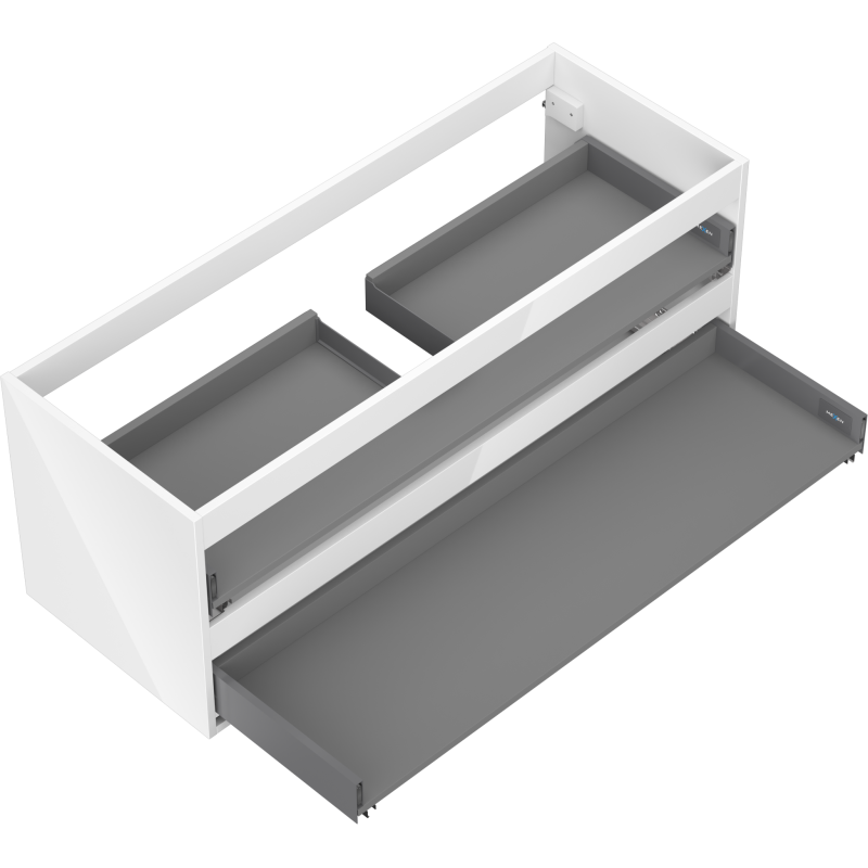 Mexen Box-A corps de meuble sous-lavabo 120 cm, 2 tiroirs, blanc brillant - 91AX0-1200-470-2-00