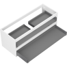 Mexen Box-A corps d'armoire sous-vasque 120 cm, 2 tiroirs, blanc mat - 91AX0-1200-470-2-01