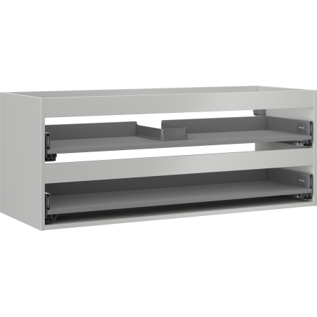 Mexen Box-A coffre d'armoire de salle de bain 120 cm, 2 tiroirs, gris mat - 91AX0-1200-470-2-62