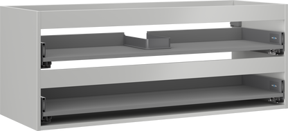 Mexen Box-A caisson d'armoire sous lavabo 120 cm, 2 tiroirs, gris mat - 91AX0-1200-470-2-62