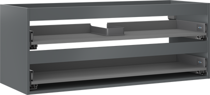 Mexen Box-A corps de l'armoire sous-lavabo 120 cm, 2 tiroirs, graphite mat - 91AX0-1200-470-2-66
