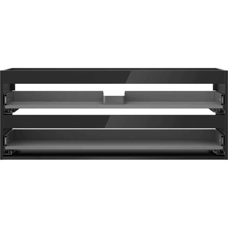 Mexen Box-A corps de meuble sous-lavabo 120 cm, 2 tiroirs, noir brillant - 91AX0-1200-470-2-70