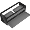 Mexen Box-A caisson de meuble sous-lavabo 120 cm, 2 tiroirs, noir brillant - 91AX0-1200-470-2-70