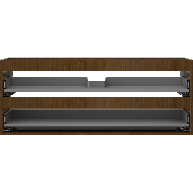 Mexen Box-A corps de meuble sous-vasque 120 cm, 2 tiroirs, noyer - 91AX0-1200-470-2-86