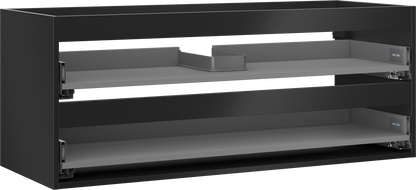 Mexen Box-A cabinet de meuble-lavabo 120 cm, 2 tiroirs, noir mat - 91AX0-1200-470-2-71