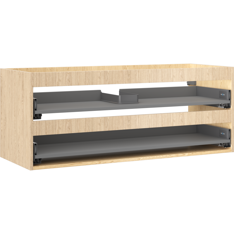 Mexen Box-A corps d'armoire sous lavabo 120 cm, 2 tiroirs, chêne - 91AX0-1200-470-2-81
