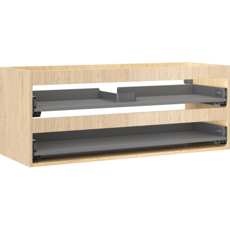 Mexen Box-A corps d'armoire sous lavabo 120 cm, 2 tiroirs, chêne - 91AX0-1200-470-2-81