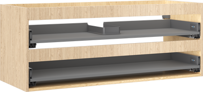 Mexen Box-A corps de meuble-lavabo 120 cm, 2 tiroirs, chêne - 91AX0-1200-470-2-81