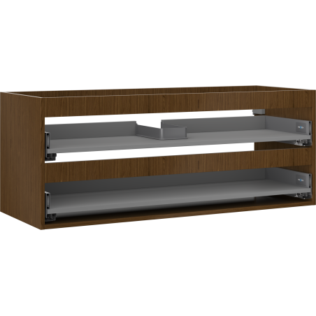 Mexen Box-A corps de meuble sous-vasque 120 cm, 2 tiroirs, noyer - 91AX0-1200-470-2-86