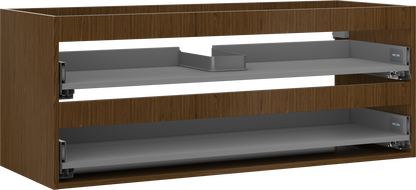 Mexen Box-A corps de meuble sous-vasque 120 cm, 2 tiroirs, noyer - 91AX0-1200-470-2-86