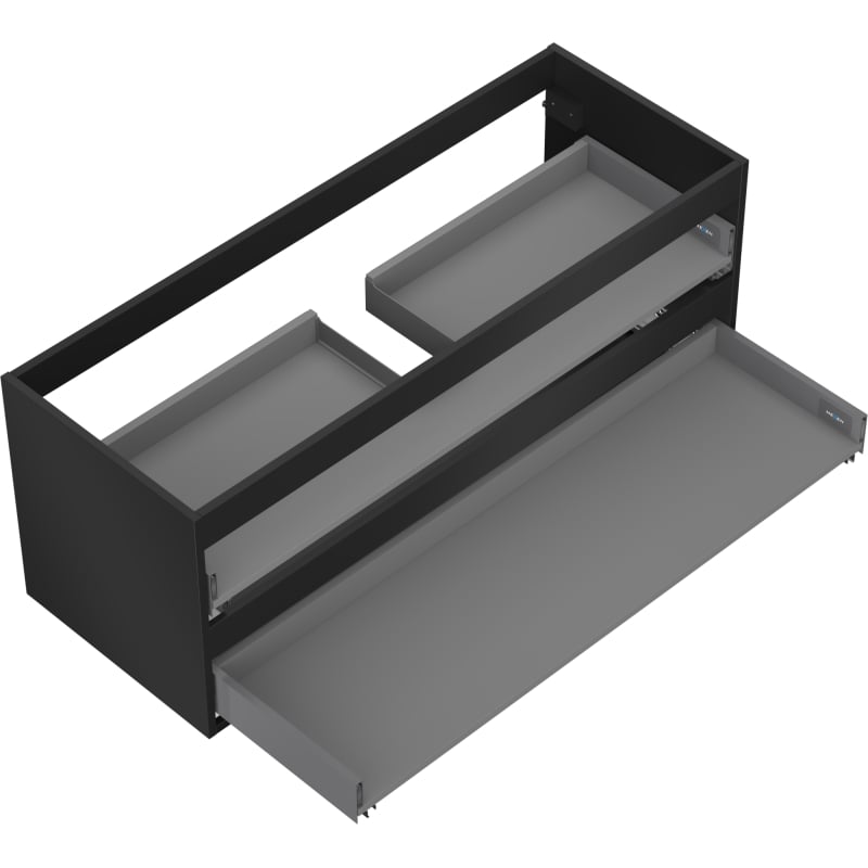Mexen Box-A corps de meuble sous lavabo 120 cm, 2 tiroirs, noir mat - 91AX0-1200-470-2-71
