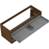 Mexen Box-A corps de meuble sous-lavabo 120 cm, 2 tiroirs, noyer - 91AX0-1200-470-2-86