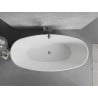 Mexen Lira baignoire autoportante motif 170 x 80 cm, blanche/noire, trop-plein gun gray brossé - 52831708075-66