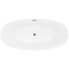 Mexen Lira baignoire autoportante motif 170 x 80 cm, blanche/noire, trop-plein gun gray brossé - 52831708075-66