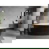 Mexen Lira baignoire autoportante design 170 x 80 cm, blanc/noir, trop-plein cuivre brossé - 52831708075-65