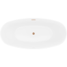 Mexen Lira baignoire autoportante design 170 x 80 cm, blanc/noir, trop-plein cuivre brossé - 52831708075-65