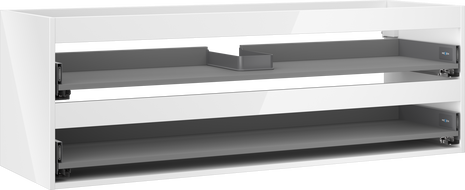 Corps de l'armoire sous-lavabo Mexen Box-A 140 cm, 2 tiroirs, blanc brillant - 91AX0-1400-470-2-00
