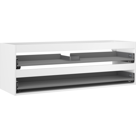 Mexen Box-A corps de meuble sous vasque 140 cm, 2 tiroirs, blanc mat - 91AX0-1400-470-2-01