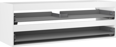 Mexen Box-A corps de meuble sous vasque 140 cm, 2 tiroirs, blanc mat - 91AX0-1400-470-2-01