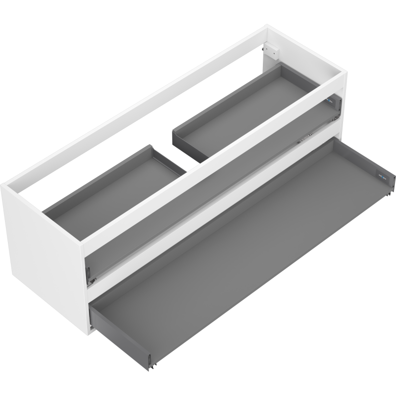 Mexen Box-A corps du meuble sous-lavabo 140 cm, 2 tiroirs, blanc mat - 91AX0-1400-470-2-01