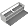Mexen Box-A corps de meuble sous-lavabo 140 cm, 2 tiroirs, gris mat - 91AX0-1400-470-2-62