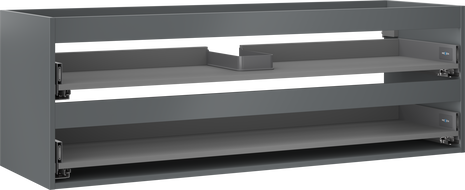 Mexen Box-A corps de meuble sous-lavabo 140 cm, 2 tiroirs, graphite mat - 91AX0-1400-470-2-66