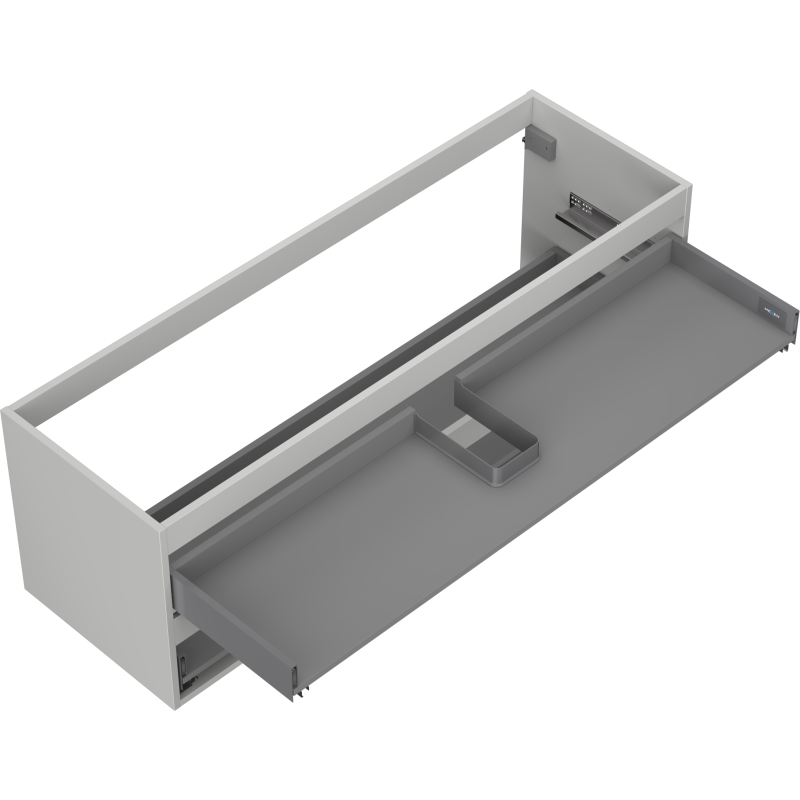 Mexen Box-A armoire sous lavabo 140 cm, 2 tiroirs, gris mat - 91AX0-1400-470-2-62