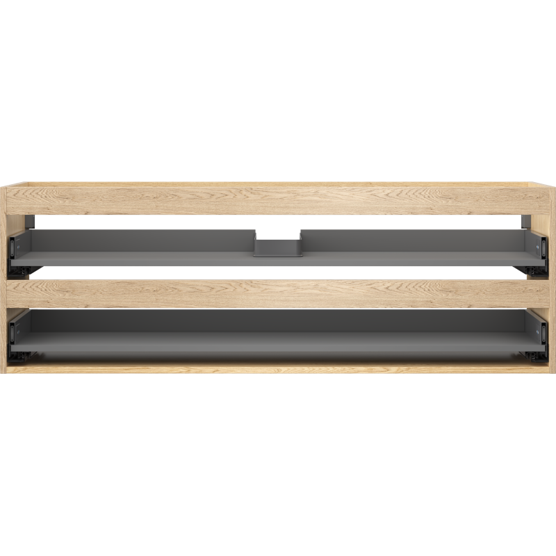 Mexen Box-A corps de l'armoire sous lavabo 140 cm, 2 tiroirs, chêne - 91AX0-1400-470-2-81