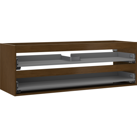 Mexen Box-A corps de meuble sous-lavabo 140 cm, 2 tiroirs, noyer - 91AX0-1400-470-2-86