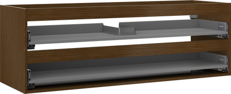 Mexen Box-A corps de meuble sous-lavabo 140 cm, 2 tiroirs, noyer - 91AX0-1400-470-2-86