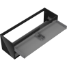 Mexen Box-A corps d'armoire sous-lavabo 140 cm, 2 tiroirs, noir brillant - 91AX0-1400-470-2-70