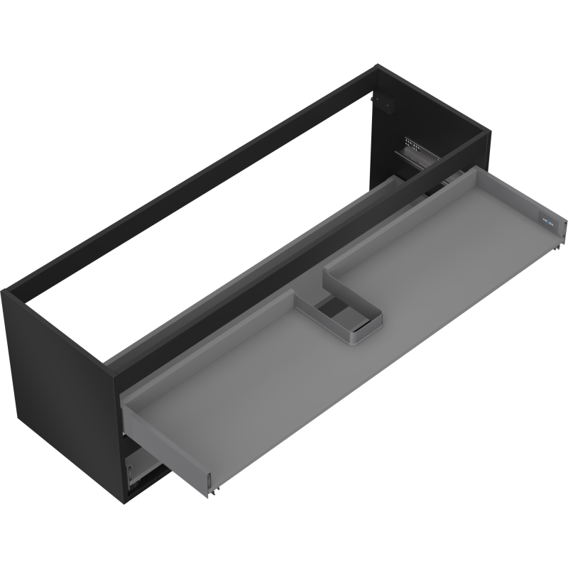 Mexen Box-A caisson de meuble sous-vasque 140 cm, 2 tiroirs, noir mat - 91AX0-1400-470-2-71