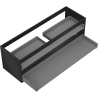 Mexen Box-A bâti de meuble sous-vasque 140 cm, 2 tiroirs, noir mat - 91AX0-1400-470-2-71