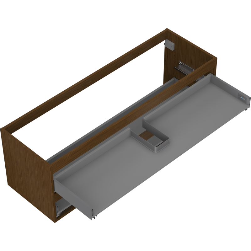 Mexen Box-A corps de meuble sous-lavabo 140 cm, 2 tiroirs, noyer - 91AX0-1400-470-2-86