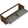 Mexen Box-A corps de meuble sous-lavabo 140 cm, 2 tiroirs, noyer - 91AX0-1400-470-2-86