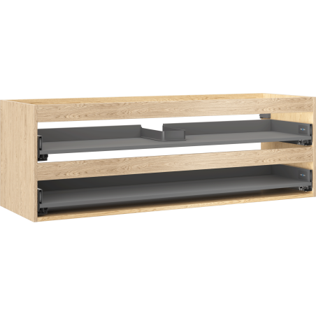 Mexen Box-A corps de l'armoire sous lavabo 140 cm, 2 tiroirs, chêne - 91AX0-1400-470-2-81