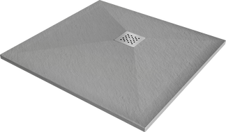 Mexen Stone+ receveur de douche en composite carré 70 x 70 cm, Gris-Béton - 44617070