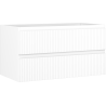 Mexen Rivel meuble de salle de bains sous-lavabo 90 cm, 2 tiroirs, rainuré, blanc mat - 91A20-09047-2-BFF01