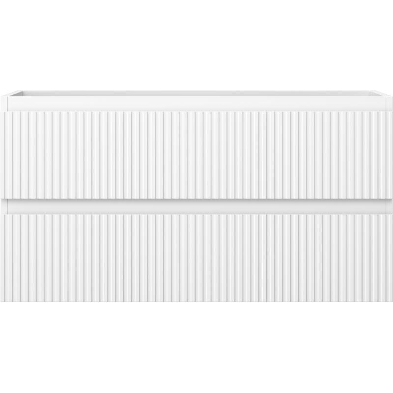 Mexen Rivel meuble de salle de bains sous lavabo 90 cm, 2 tiroirs, rainuré, blanc mat - 91A20-09047-2-BFF01