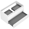 Mexen Rivel meuble de salle de bains sous-lavabo 90 cm, 2 tiroirs, rainuré, blanc mat - 91A20-09047-2-BFF01