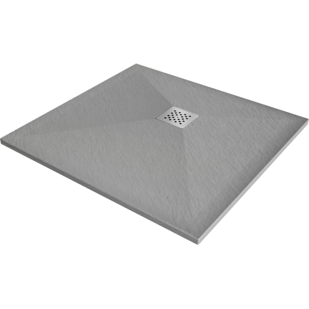Mexen Stone+ receveur de douche en composite carré 80 x 80 cm, Gris-Béton - 44618080