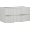 Mexen Rivel meuble de salle de bain sous-vasque 90 cm, 2 tiroirs, rainuré, gris mat - 91A20-09047-2-BFF62
